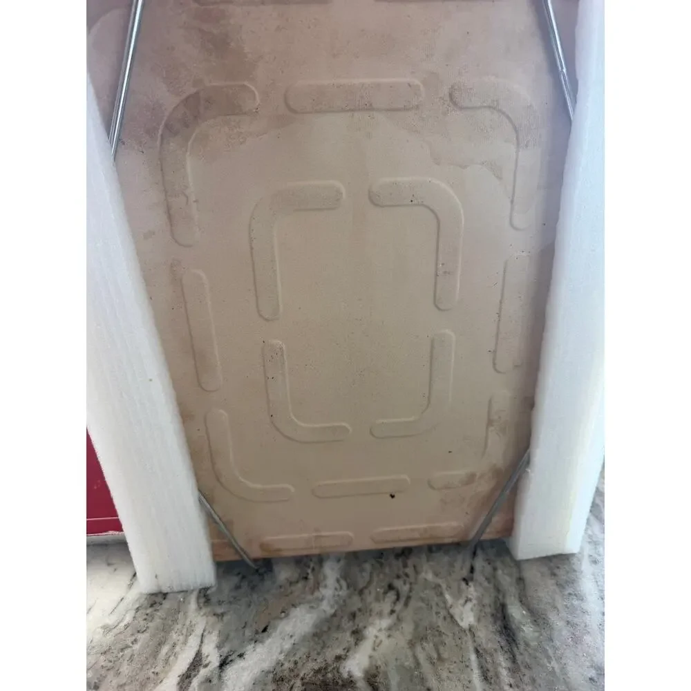 Sur La Table 13x15 Ceramic Pizza Stone with Wire Handle Frame Baking Stone EUC